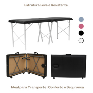 Maca dobrável C/Respiro portátil Premium - Estética/Massagem/Cílios/Tatuagem- 240kg em Oferta na Shopee