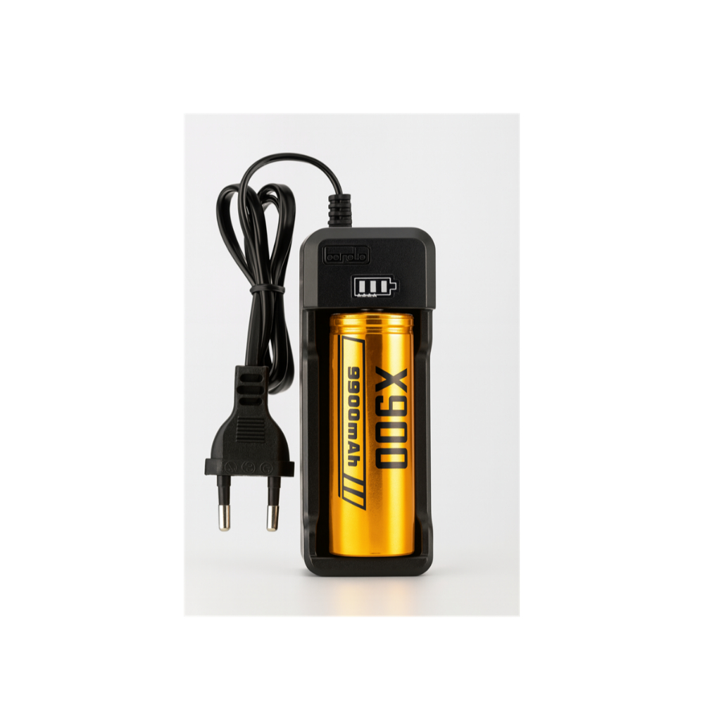 Kit Lanterna 1 Carregador + 1 Bateri 26650 9900mHa P50 P90 X900 T9 SABRE DE LUZ