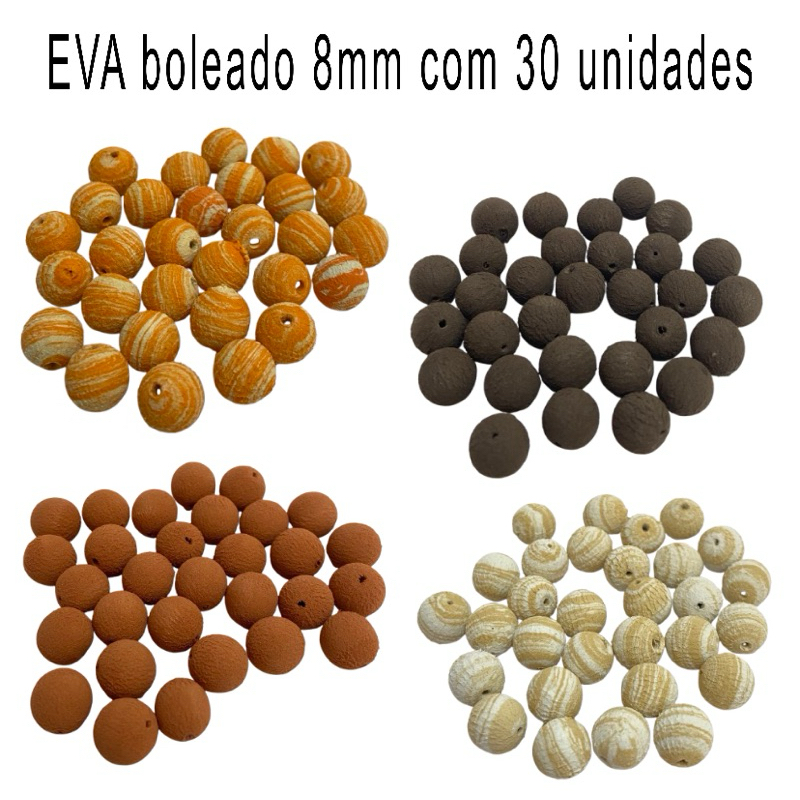 EVA Boleado 8mm Kit com 30 Unidades – EVA para Pesca de Tamba, Tambacu, Anteninha e Superfície