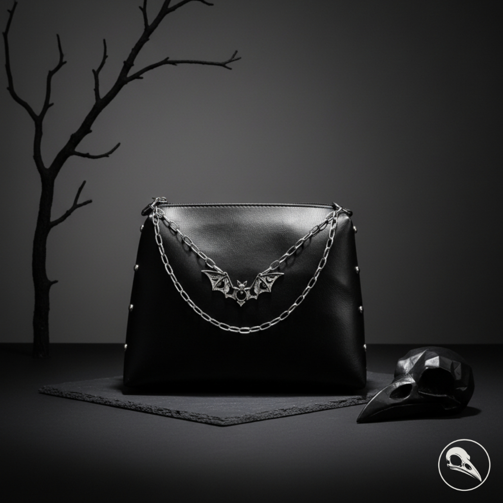 Bolsa Tiracolo Preta Morcego Lunar Correntes Spikes Moda Alternativa Acessório Gótico Dark Feminino em Oferta na Shopee