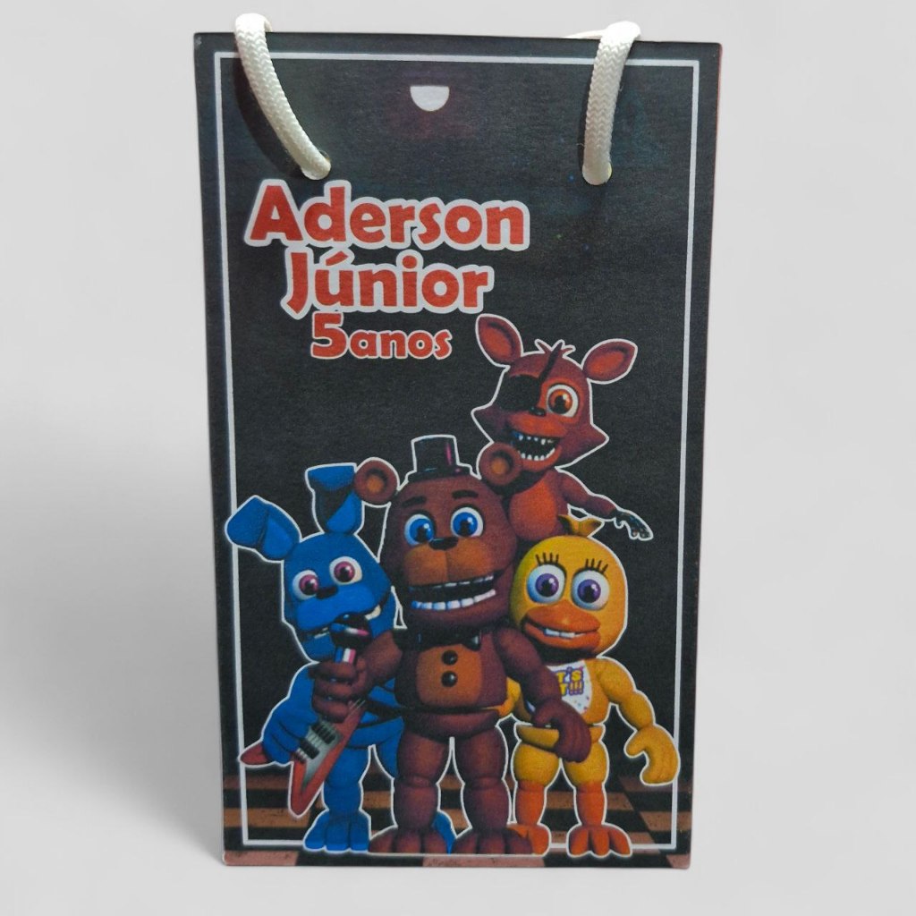 50 SACOLINHA PERSONALIZADA FNAF | PEGUE E MONTE |PERSONALIZADO LEMBRANCINHA SACOLINHA FIVE NIGHTS AT FREDDY'S FNAF
