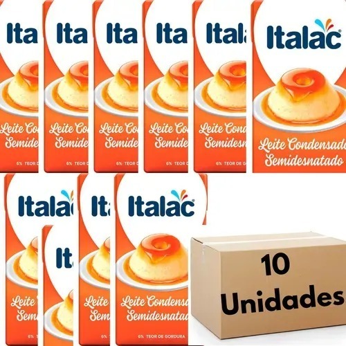 Leite Condensado Italac 395gr kit com 10 unidades Doces, Sobremesas e Bolos confeitaria profissional. em Oferta na Shopee