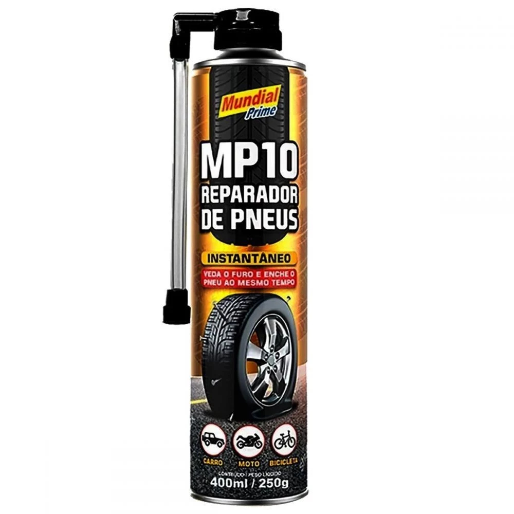 KIT 1 a 4 UNIDADES REPARADOR DE PNEUS AE 400ML - MUNDIAL PRIME