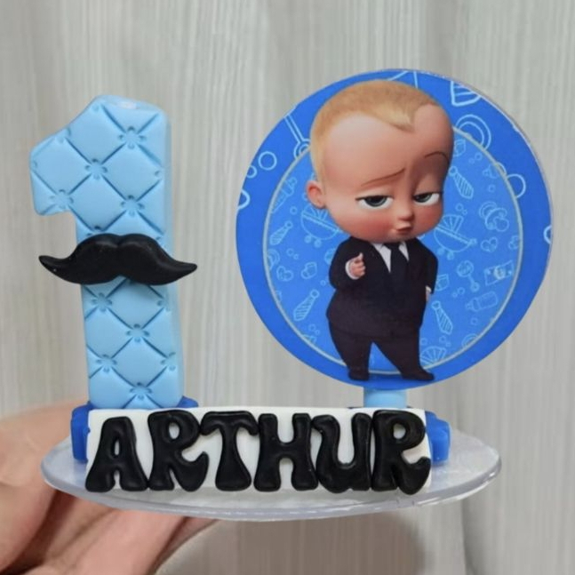Vela de aniversário Personalizada Poderoso Chefinho/ Festa cenário Poderoso Chefinho