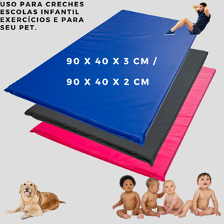 Colchonete Exercícios Impermeável 90x40 (2cm/3cm) | Treino, Alongamento, creches, escolas, Academia em Oferta na Shopee