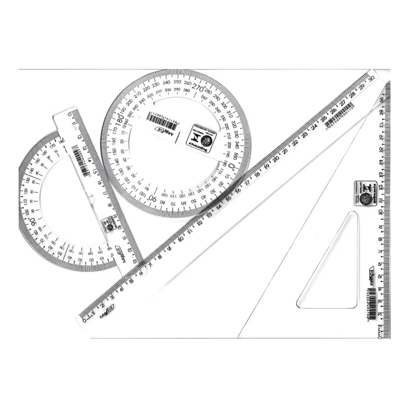 Kit Escolar Geométrico - 4 Peças - 2º Grau em Oferta na Shopee