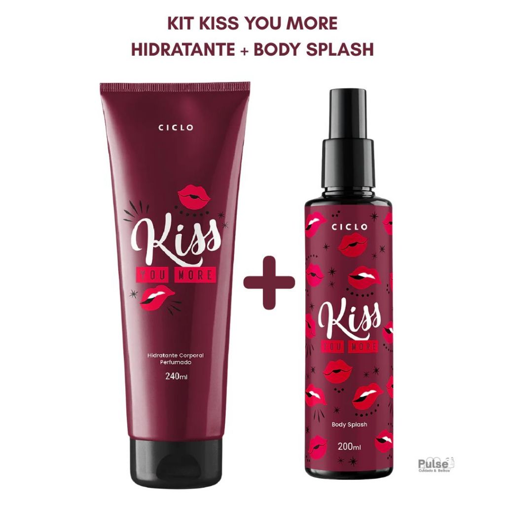 Kit Ciclo Kiss You More Body Splash +  Loção Hidratante em Oferta na Shopee