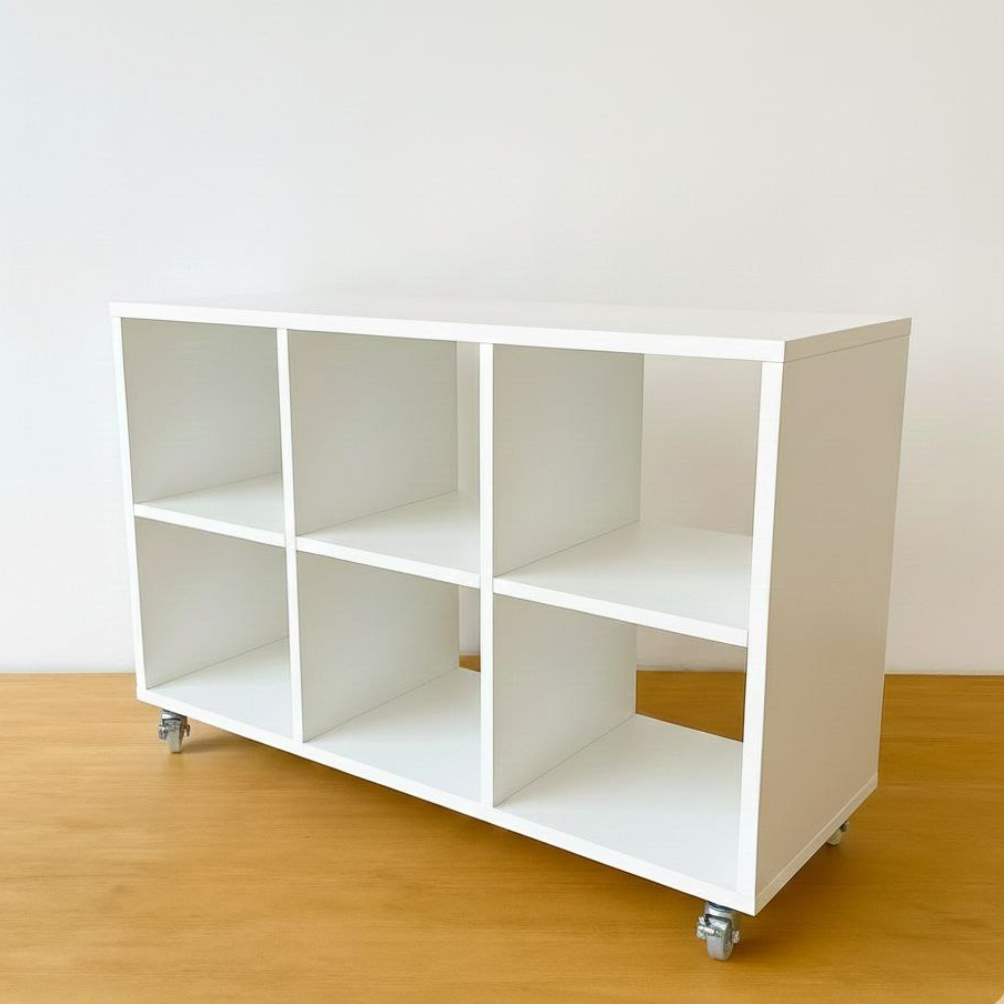 Expositor Colmeia [6 Nichos] Branco MDF 15mm Rodízios Gel  Loja Farmácia Cosméticos/Perfumes