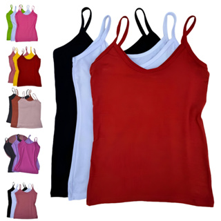 Kit 3 ou 1 Regata feminina Alça Fina Lisa Casual Conforto e Flexibilidade Viscolycra em Oferta na Shopee