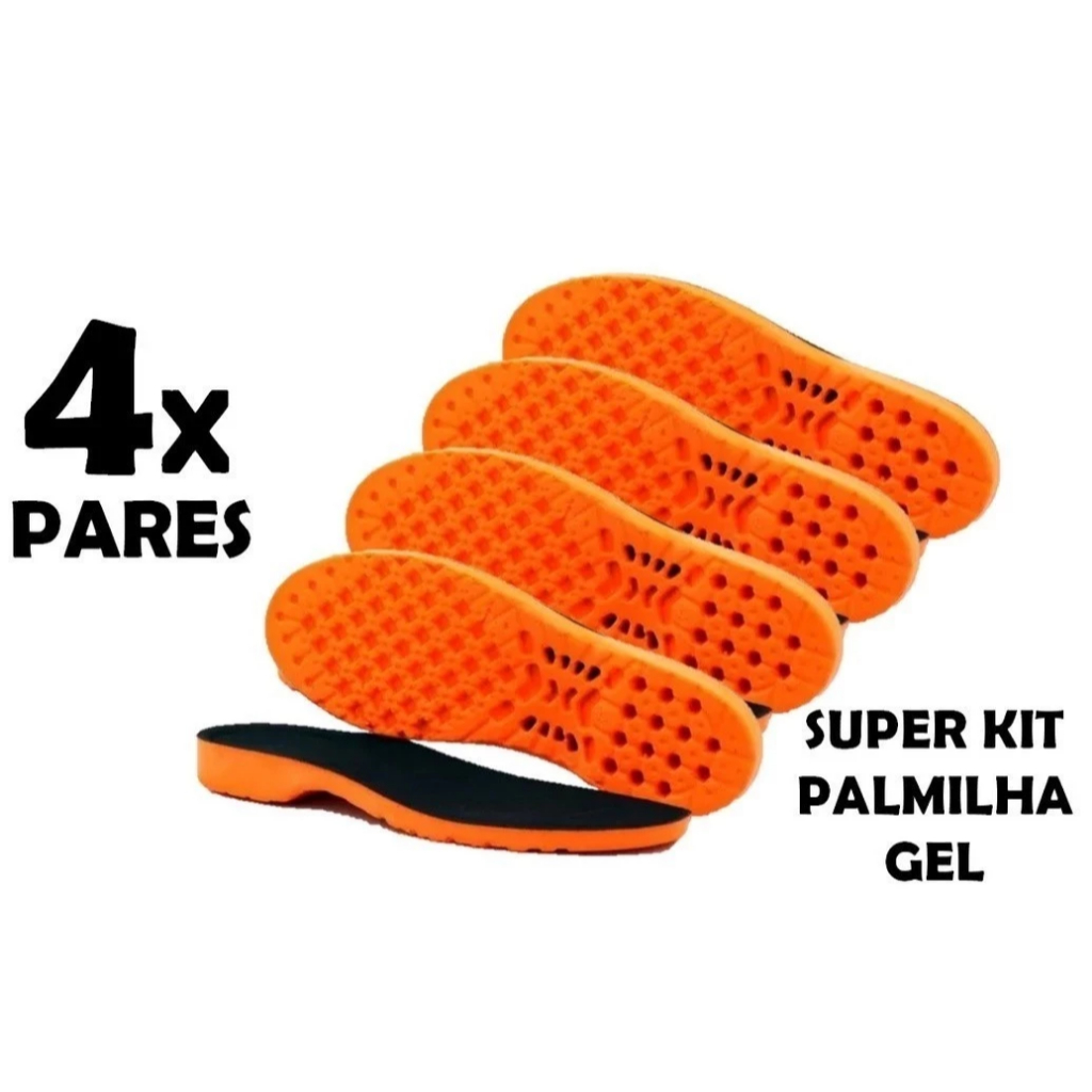 Kit Palmilha de Gel P.u Confortável Macia Ideal Para Quem Trabalha em Pé Durante Muitas Horas em Oferta na Shopee