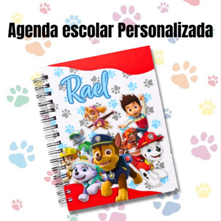 AGENDA ESCOLAR/2026/PERSONALIZADA/PATRULHA CANINA/CAPA DURA em Oferta na Shopee
