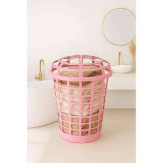 Cesto Organizador Telado de Roupa Sujas com Tampa Banheiro Lavanderia 60 Litros em Oferta na Shopee