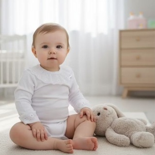 body infantil menina manga longa de renda para saída maternidade em Oferta na Shopee