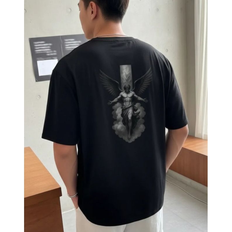 Camiseta Oversized Preta Estilo Urbano Unissex Algodão Conforto Premium jesus Cristo