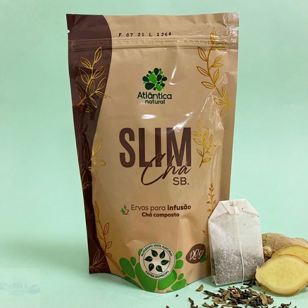 Chá Slim Atlântica Natural Infusão Aromática 120g em Oferta na Shopee