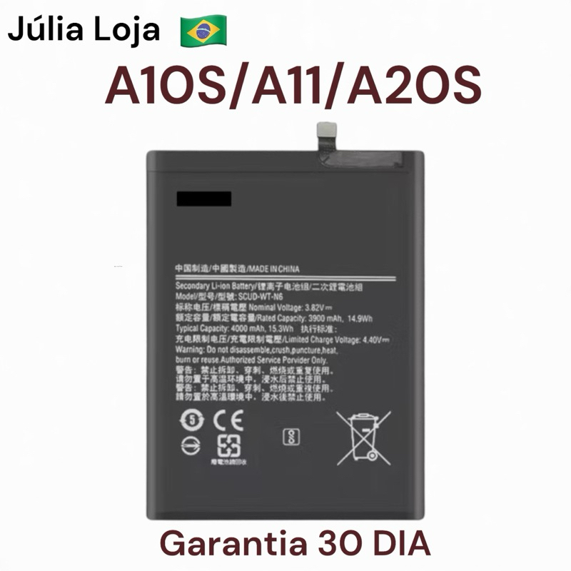BAT COMPATIVEL A10S/A11/A20S ORG NOVA COM GARANTIA 30 DIA