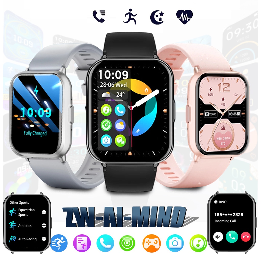 Relógio Inteligente Smartwatch PEJE IP68 À Prova D'água 1.83" Tela Wide com Chamada Bluetooth e IA +100 Modos Esportivos