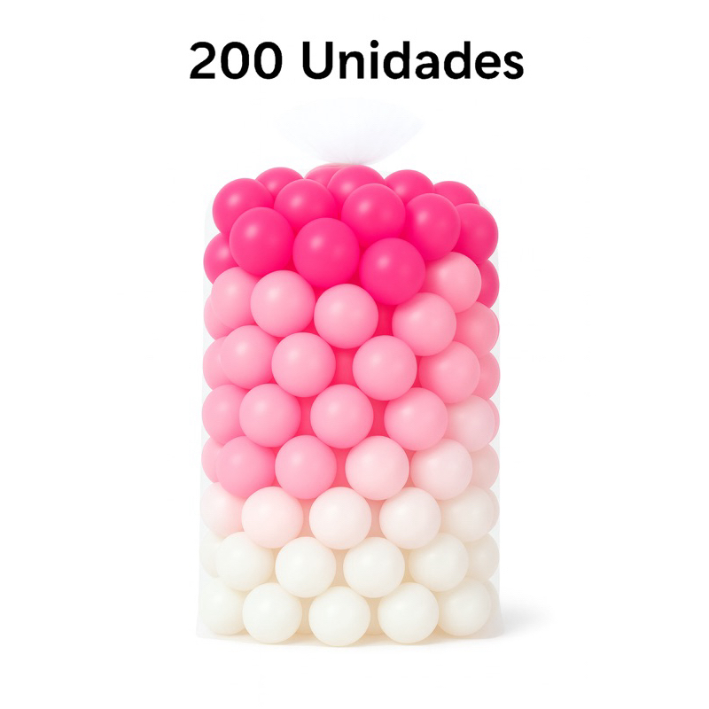 200 Unidades de Bolinha Plástica Colorida Rosa Pink e Branca Piscina Promoção 50, 100 e 200 - Não Amassam em Oferta na Shopee