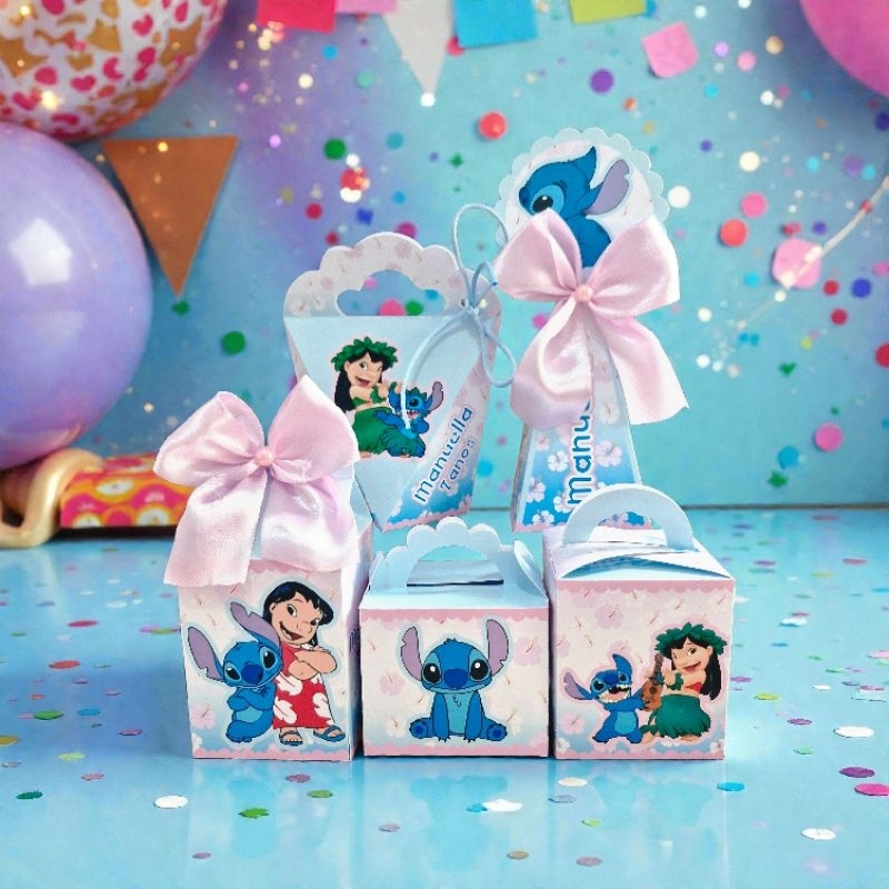 Kit Festa Personalizado LILO e STITCH Pegue e Monte | Caixinhas Personalizadas | Todos os Temas | Aniversário
