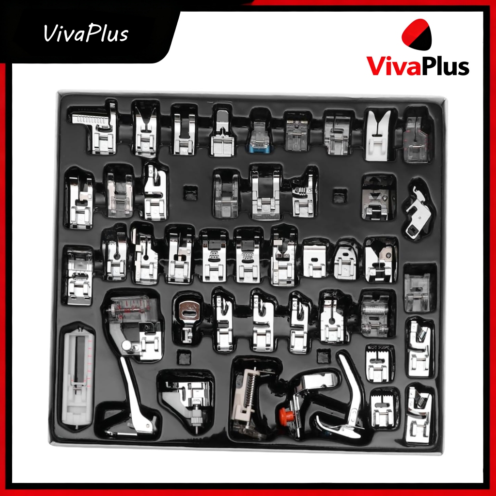 Jogo 45 Calcadores Máquina Costura Doméstica Metal Completo Acessórios Costura em Oferta na Shopee