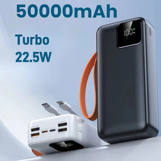 Carregador Portátil portátil grande 50000mah/30000mah Turbo 22,5W PD carregamento ultrarr…