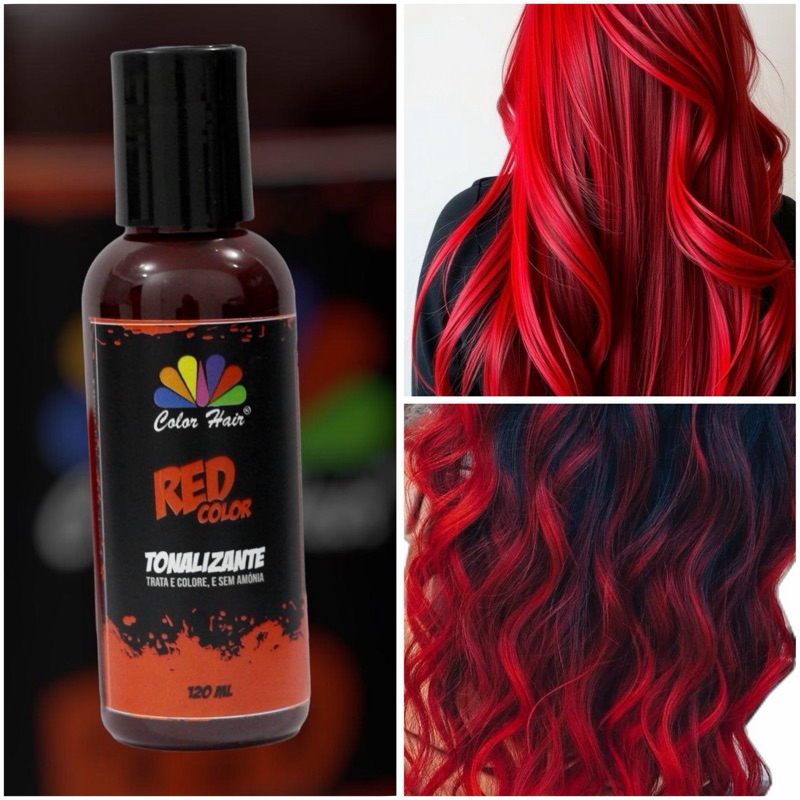 Tonalizante Vermelho 120ml Color hair em Oferta na Shopee