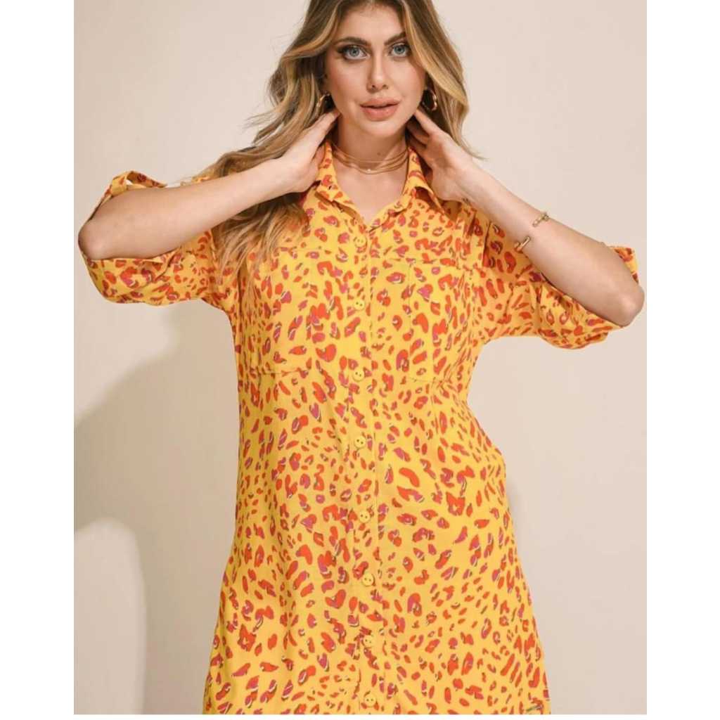 ✨ Camisa Feminina Estampada Manga 3/4 Viscose com Elastano Casual Chic Premium Elegante Confortável Moda Feminina Luxo ✨