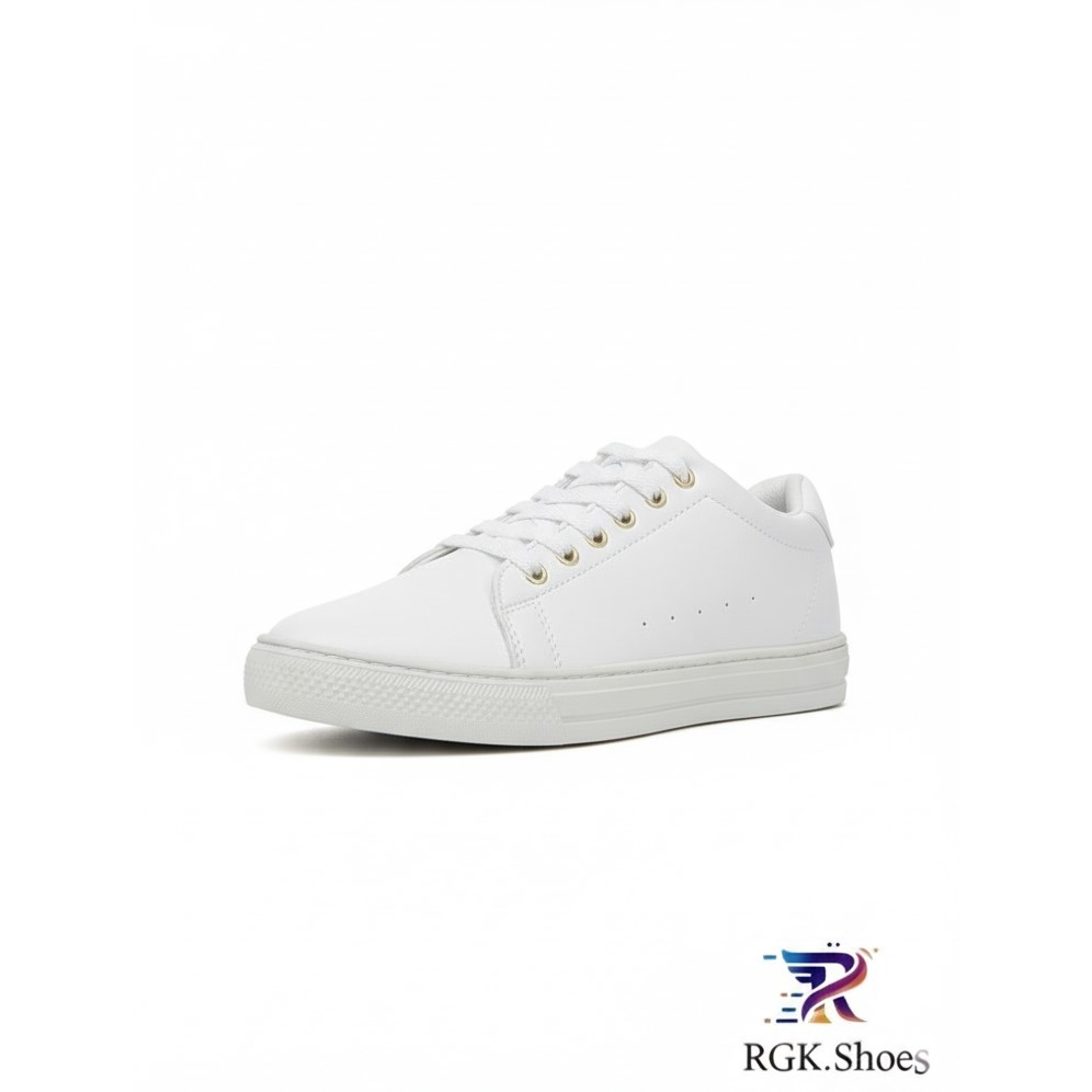 Tênis Casual Feminino Branco RGK Confortável Sapatênis Leve Macio Dia a Dia Trabalho Saúde Enfermagem Escola Oferta Top