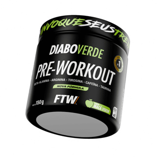 FTW Diabo Verde Pré-Treino #Pre-Workout Pote 150g Energia e Foco com Cafeína, Beta-Alanina Sabores em Oferta na Shopee