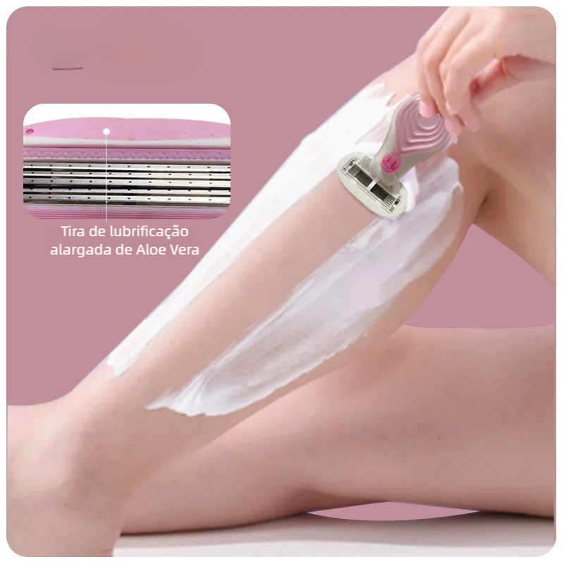 Wanmei Mini Faca de Raspar Portátil - 5 Camadas para Remoção de Pelos Corporais