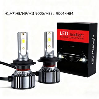 Par Ultra Led Lâmpada Super Led H4 Mini Projetor LED  Carros Motos 6500K  Super BrancaH1  H4 H7 H11 9005 9006