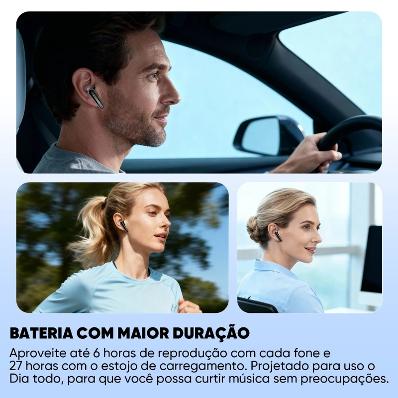 Fone de Ouvido Bluetooth 5.3 TWS Inova com Microfone HiFi — foto 6