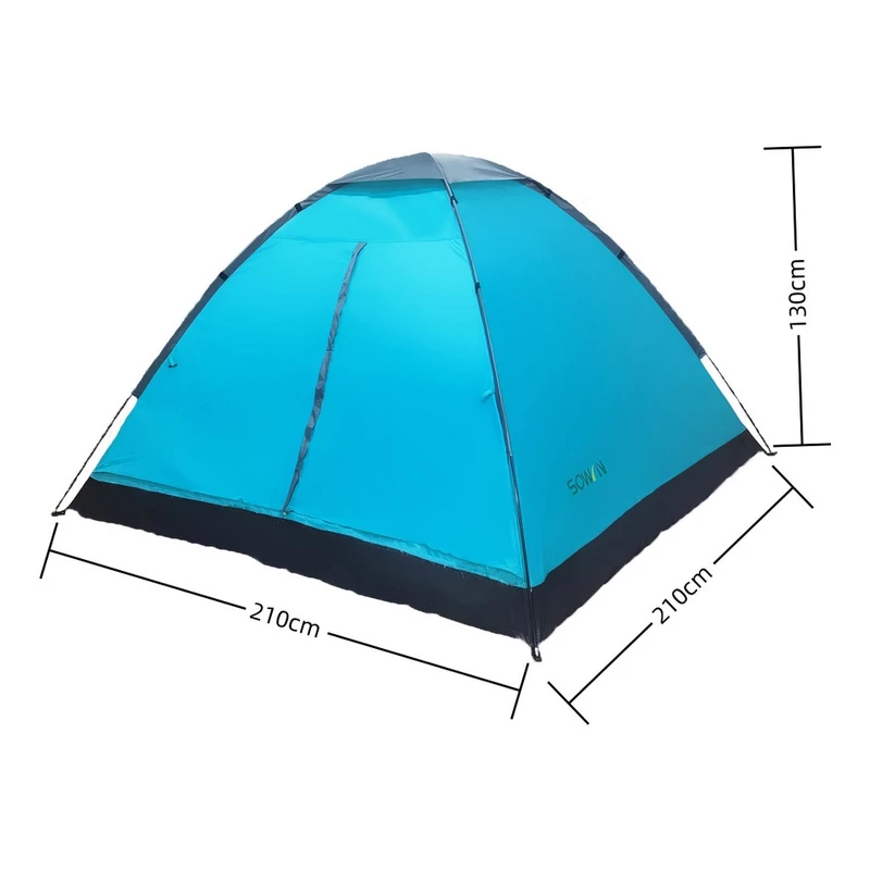 Barraca de Acampamento à Prova d'Água para 3-4 Pessoas 210x210x130cm — foto 5