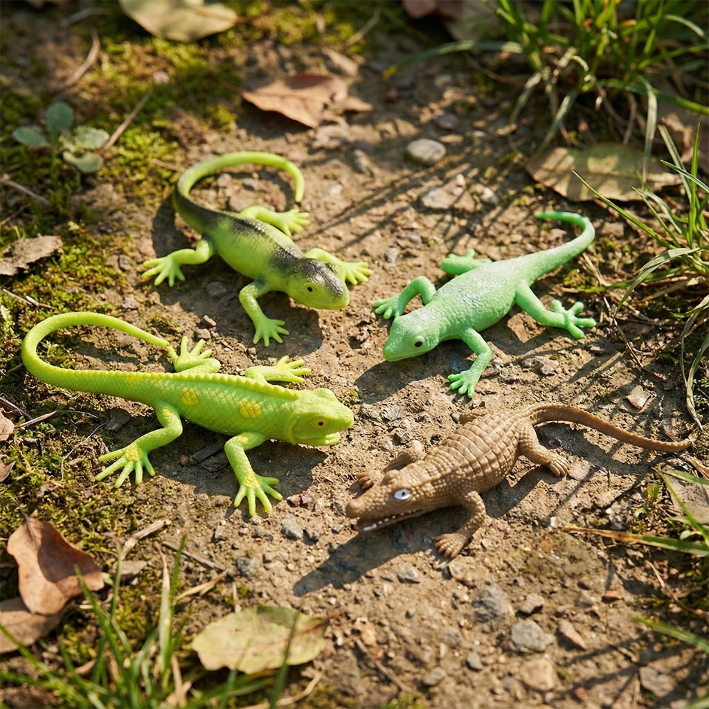 Reptil Lagarto Estica Esmaga 10Cm Fidget Toys Antiestresse Areia Sensorial Brinquedo De Apertar Divertido - Dm Toys