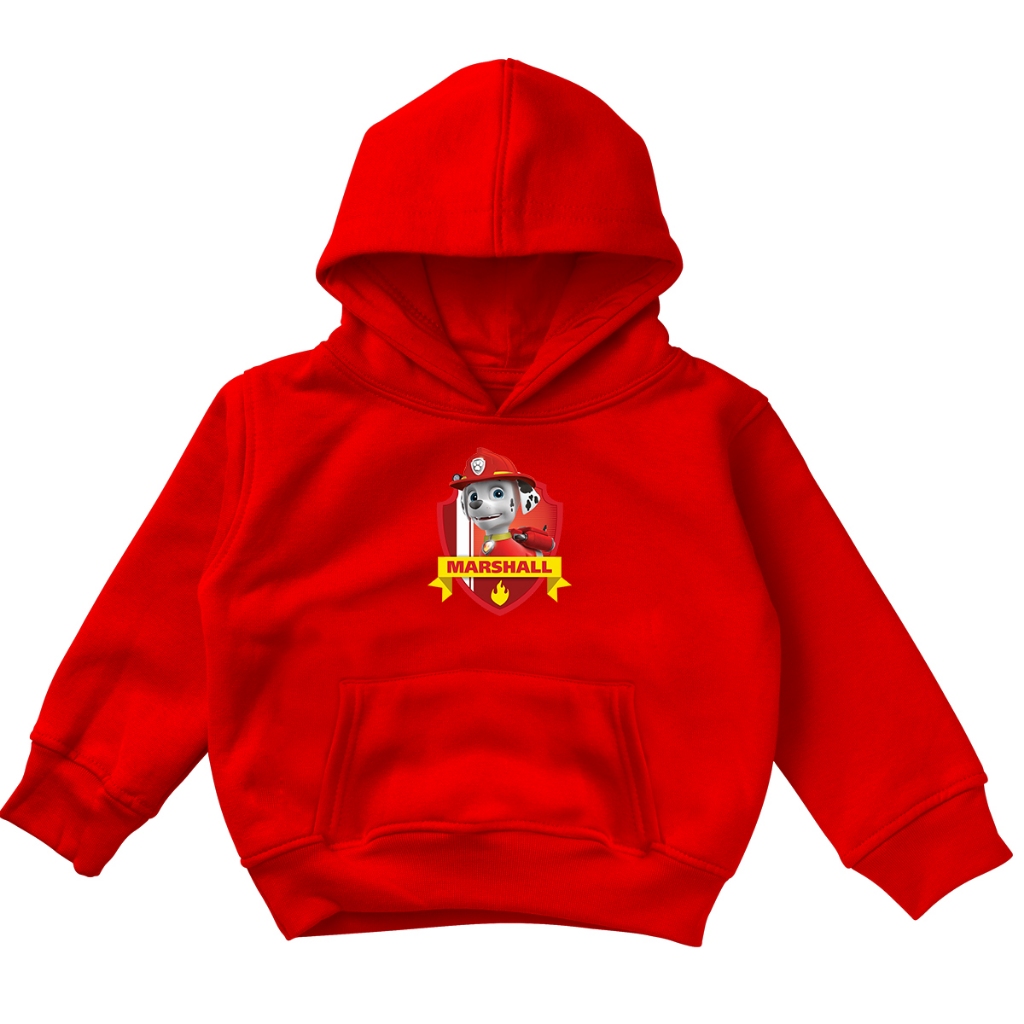 Blusa Moletom Algodão Infantil Marshall Cãozinho Bombeiro Patrulha Canina