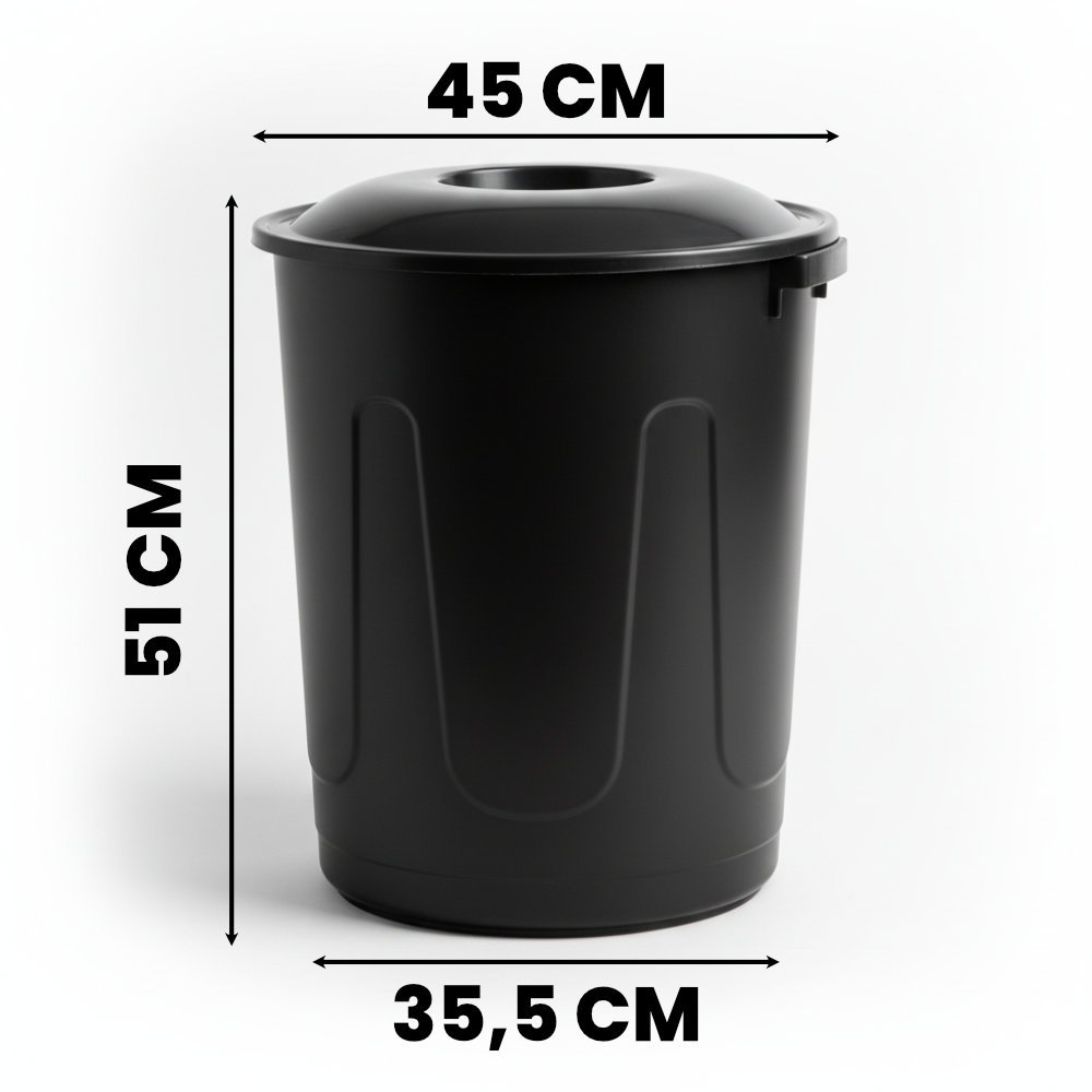 Cesto Lixeira Grande 60L Tampa Robusta Funcional Plástico PREMIUM Forte em Oferta na Shopee