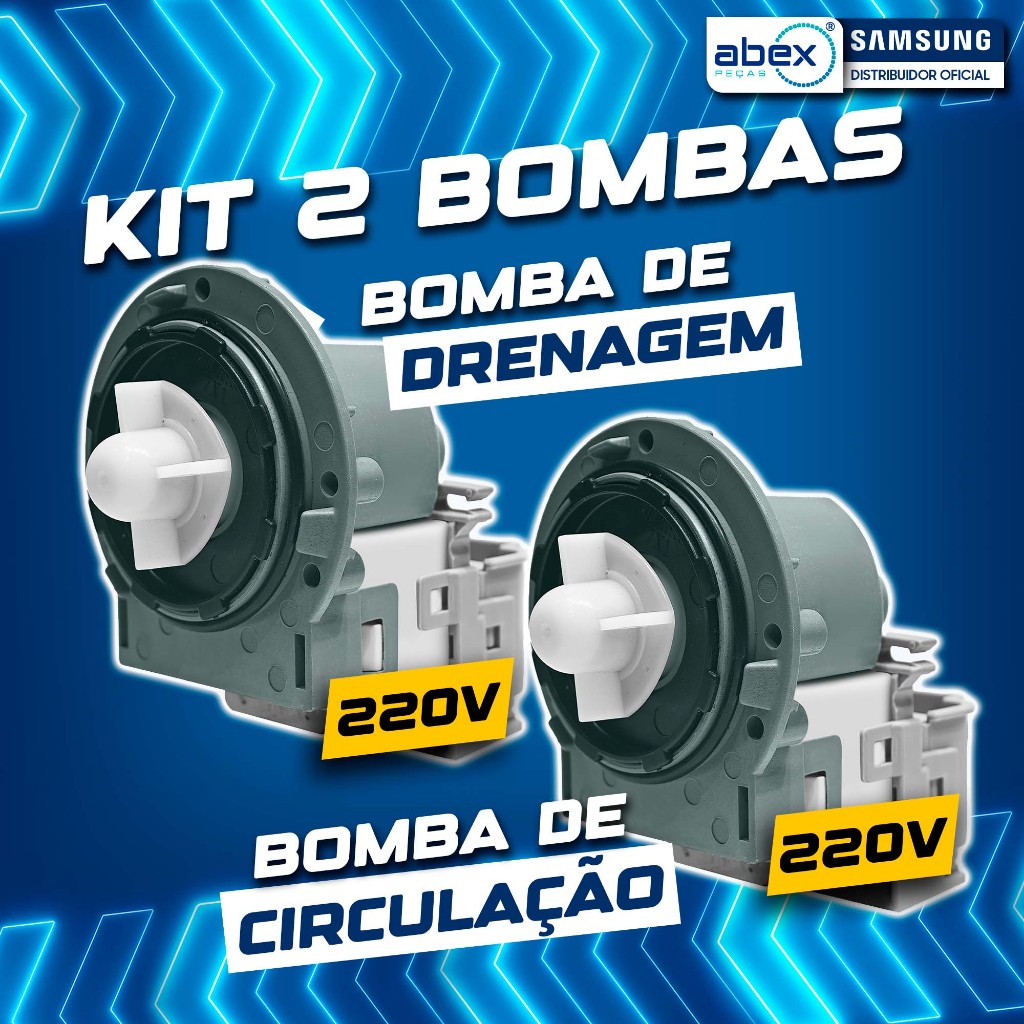 Bomba De Drenagem Lavadora Lava E Seca Samsung 8 10 11 Kg WD10M WD11M DC31-00181B 220v Original