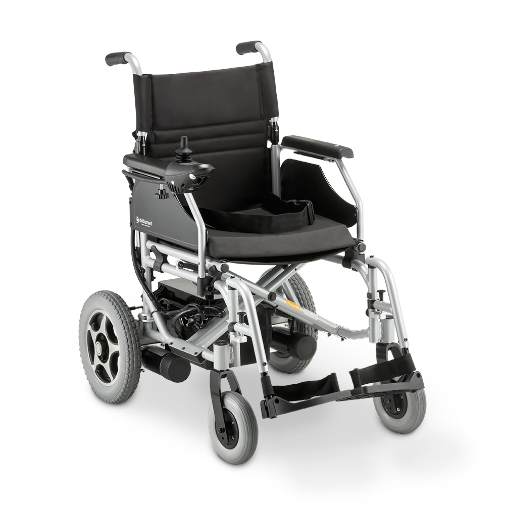 Cadeira de Rodas Motorizada em Alumínio Dobrável até 120 Kg Assento de 44 cm D900 Dellamed em Oferta na Shopee