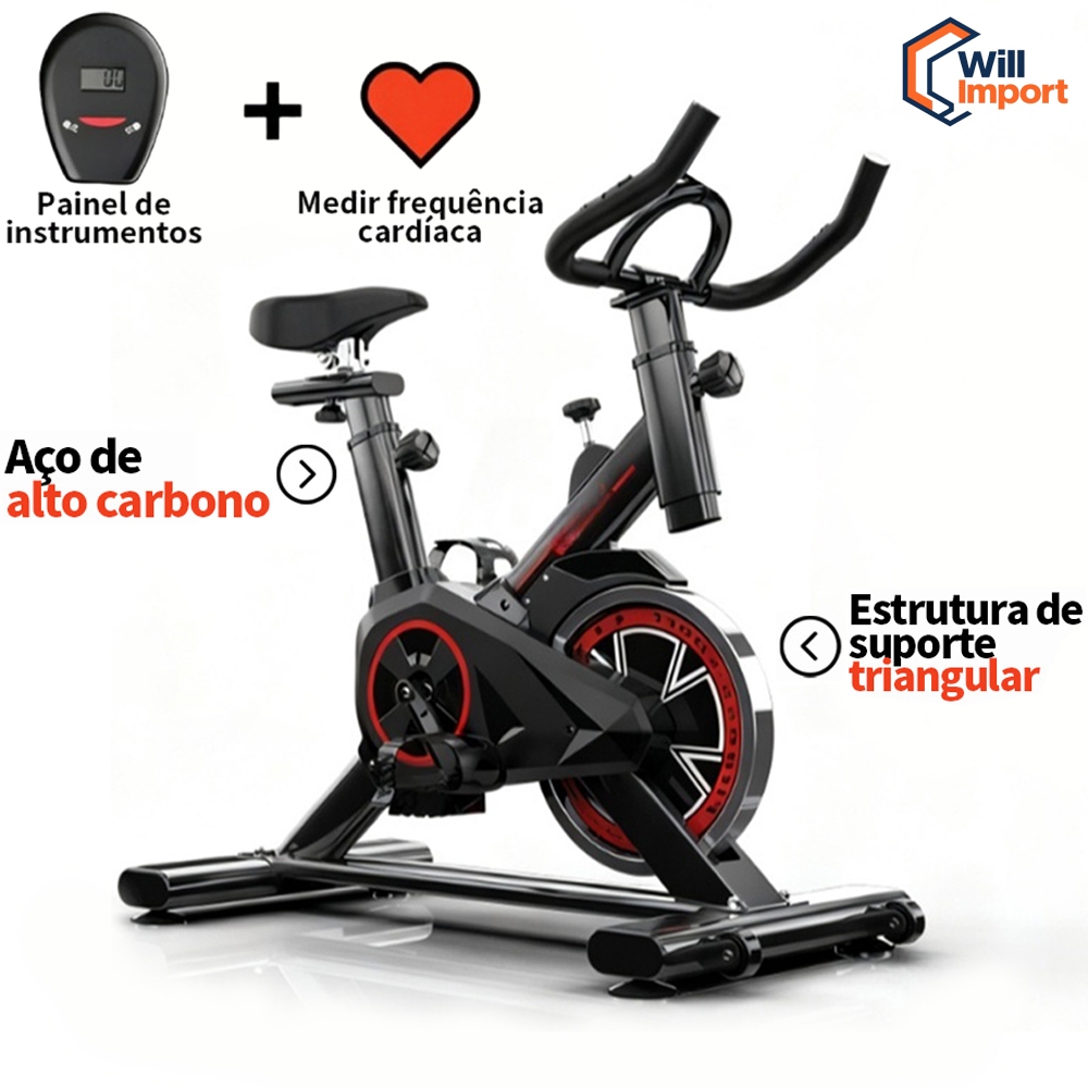 🔥Bicicleta Spinning Ergométrica Para Exercícios Com Monitor Profissional Sport Suporta até 120kg em Oferta na Shopee