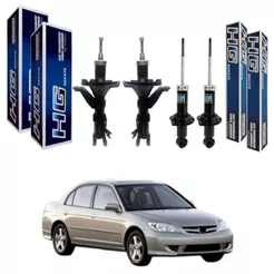 KIT 4 AMORTECEDOR CIVIC 1.7 2002 A 2006 NAKATA
