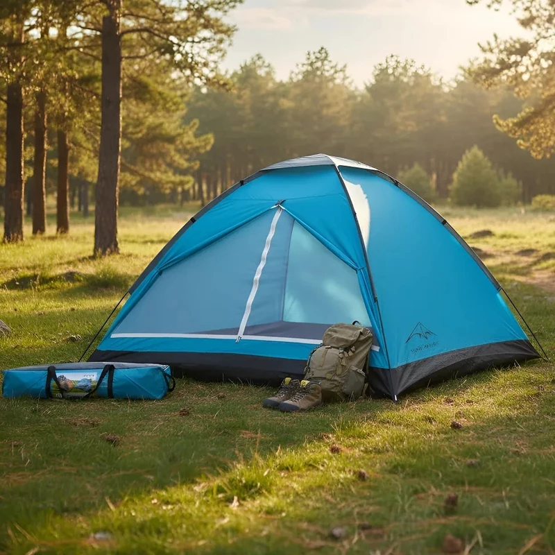 Barraca de Acampamento à Prova d'Água para 3-4 Pessoas 210x210x130cm