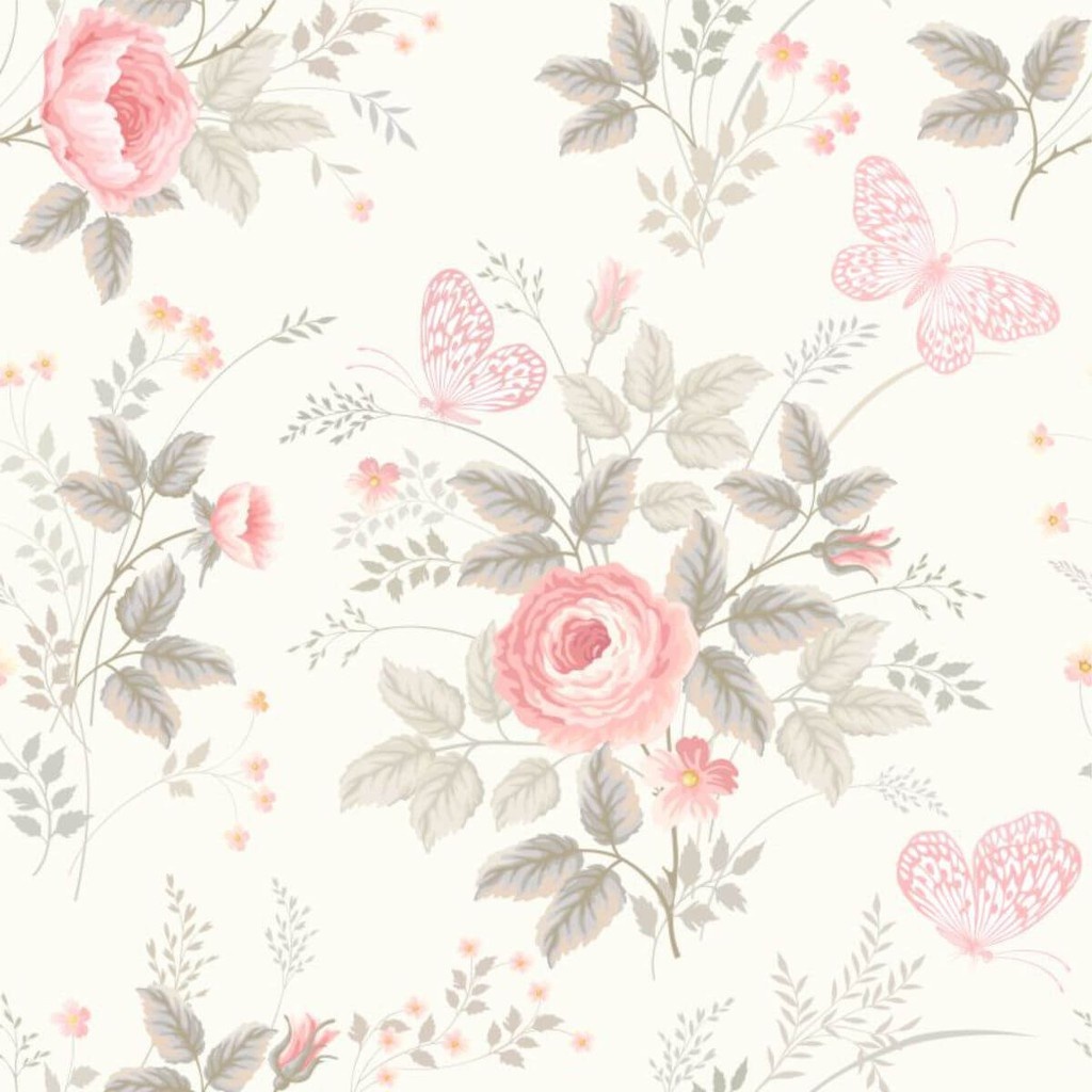 Detalhes do Papel de Parede Floral Mariah