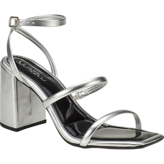 Sandália Feminina Salto Quadrado Bloco Grosso Brilho Lazzlu em Oferta na Shopee