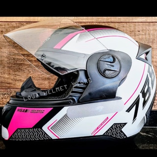 Capacete Feminino Fechado Cor de Rosa com Branco Modelo Evolution G6 Series Pro Tork em Oferta na Shopee