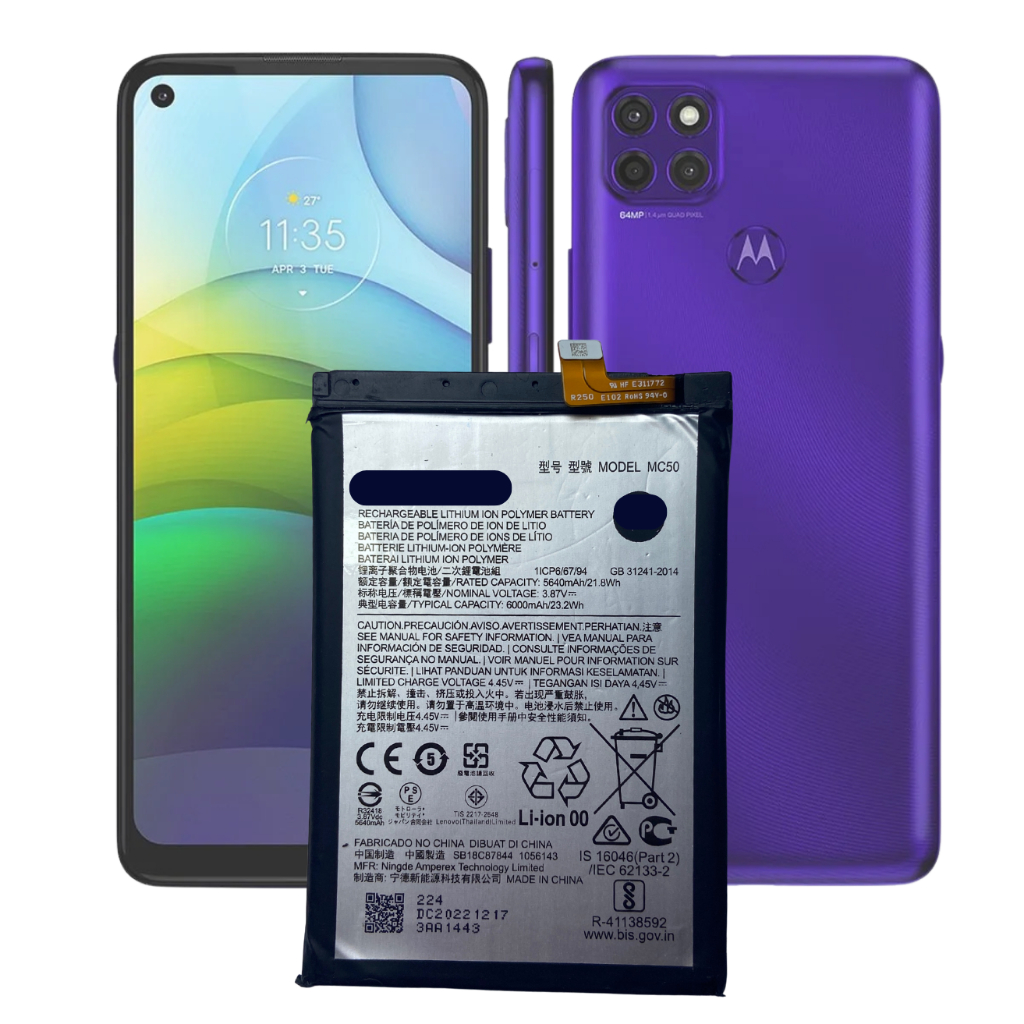 Bateria Motorola MC50 Original (6000 mAh) | Moto G9 Power e Moto G60