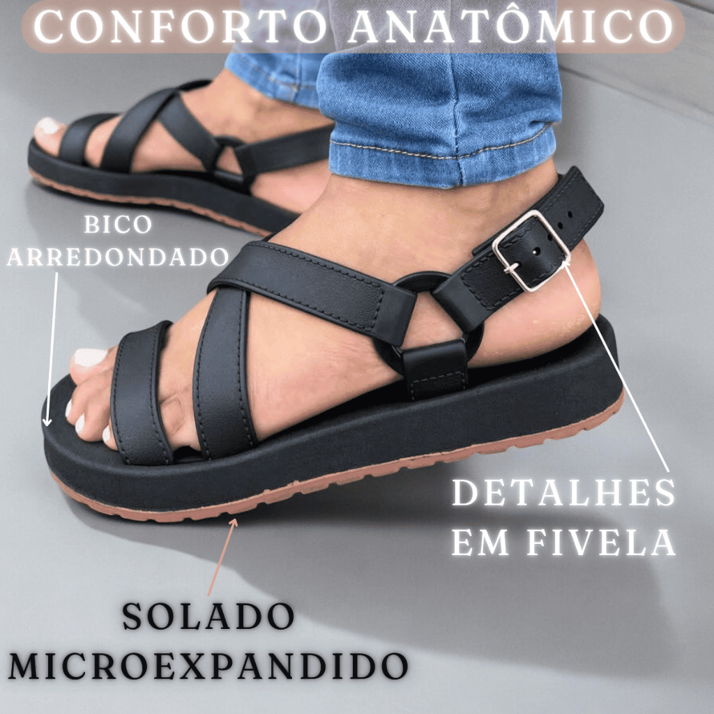 Sandália Papete Feminina para Caminhadas e Conforto Dunas em Oferta na Shopee