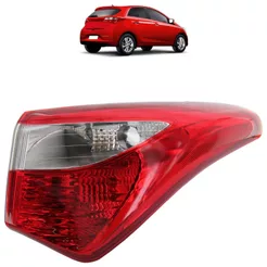 Lanterna Traseira Hb20 Hatch 2012 2013 2014 2015 Bicolor Canto Lente Lisa Acrilico