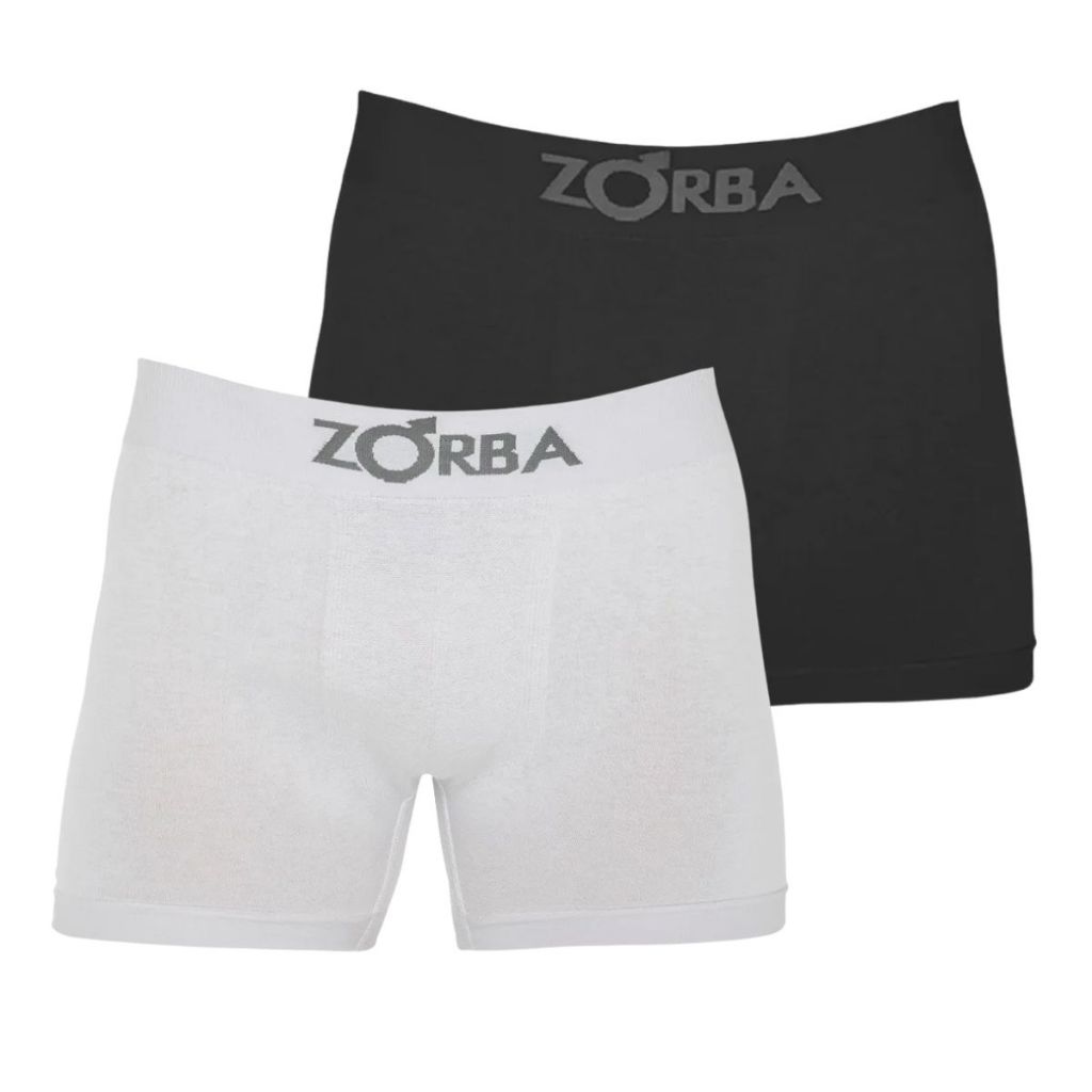 Kit 2 Cuecas Boxer Box Zorba Laterais Largas Algodão Básica