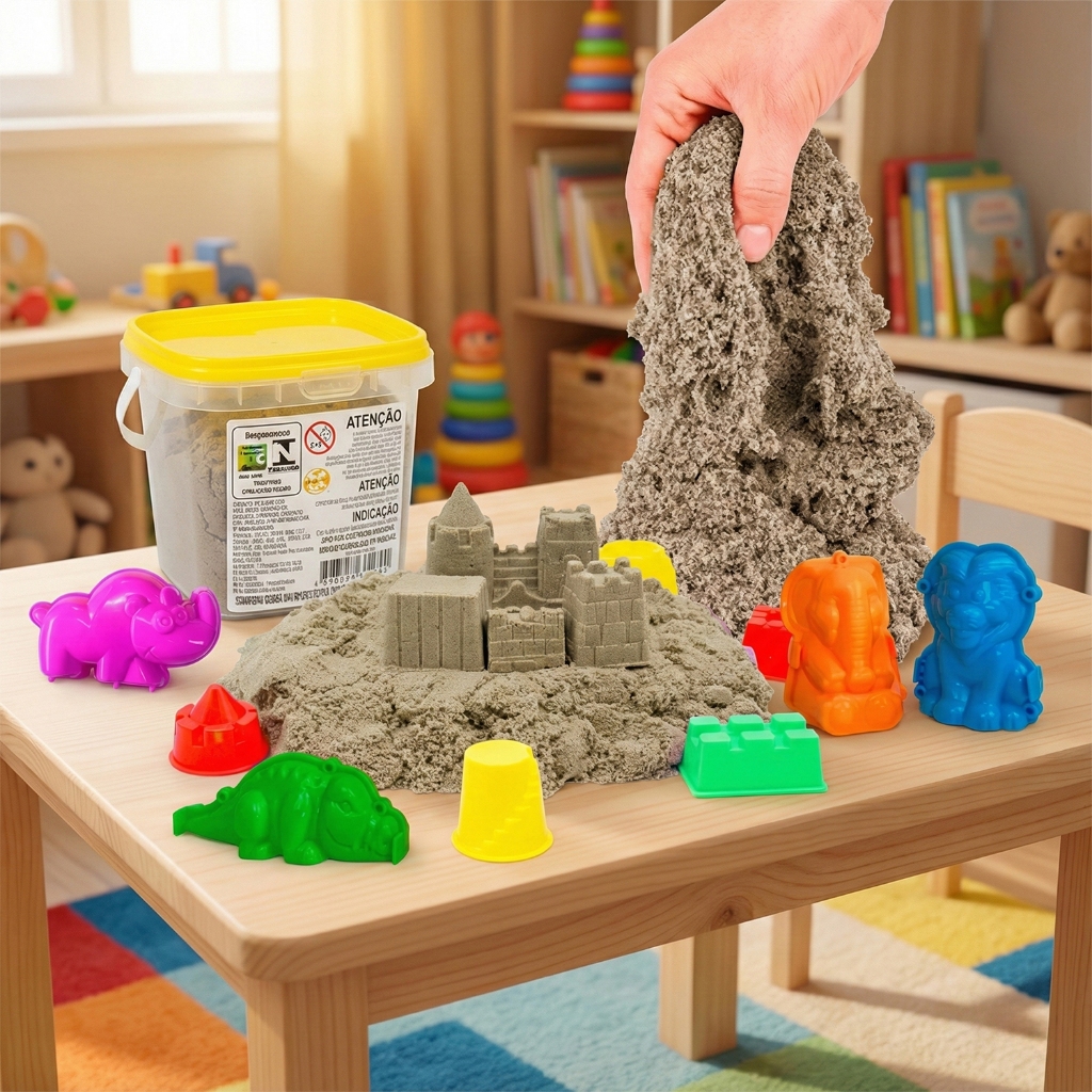 Areia Mágica No Pote Para Modelar Com Fóssil E Molde De Bichinho Surpresa – For Kids em Oferta na Shopee