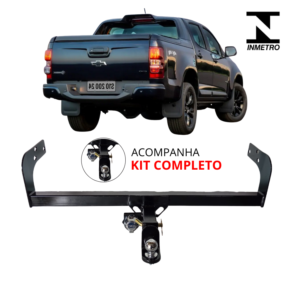 Engate Reboque Removível Chevrolet S10 De 2012 a 2026 Capacidade 1.500kg Reforcel Homologado Inmetro em Oferta na Shopee